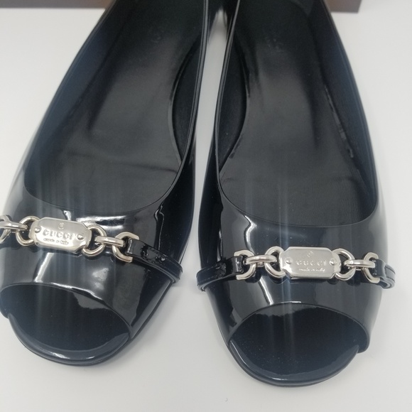 Gucci Black Patent Flats - Size 9 & 10 - Picture 5 of 5